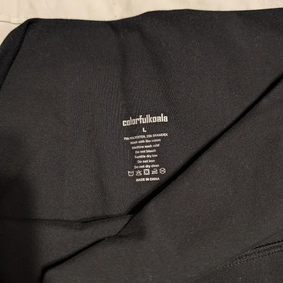 Colorfulkoala High Rise Pocket Leggings Black Size Large - Picture 3 of 4